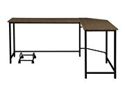 Black & oak finish bevel edge angel design computer desk by Acme additional picture 3