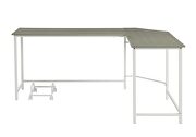 Gray & white finish bevel edge angel design computer desk additional photo 2 of 3