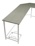 Gray & white finish bevel edge angel design computer desk by Acme additional picture 3