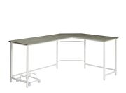 Gray & white finish bevel edge angel design computer desk by Acme additional picture 4