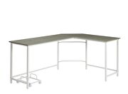 Gray & white finish bevel edge angel design computer desk additional photo 4 of 3