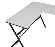 White top and black finish base rectangular corner computer desk by Acme additional picture 4