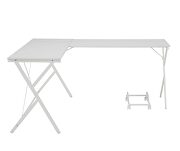 White finish rectangular top corner computer desk by Acme additional picture 2