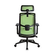 Green & gray upholstery back cushion with breathable mesh material office chair by Acme additional picture 4