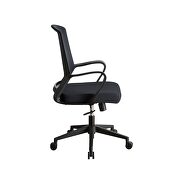 Black fabric upholstery padded seat cushion office chair by Acme additional picture 3