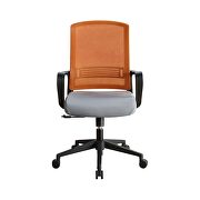 Orange & gray fabric upholstery padded seat cushion office chair by Acme additional picture 2