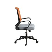 Orange & gray fabric upholstery padded seat cushion office chair by Acme additional picture 3