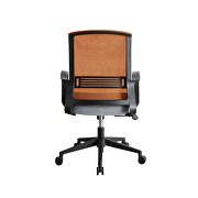 Orange & gray fabric upholstery padded seat cushion office chair by Acme additional picture 4