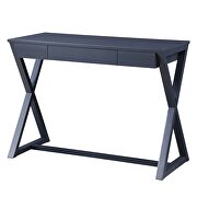 Black finish x-shape wooden base rectangular writing desk additional photo 2 of 4