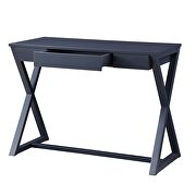 Black finish x-shape wooden base rectangular writing desk by Acme additional picture 5