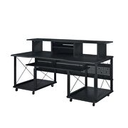Black finish rectangular music desk by Acme additional picture 4