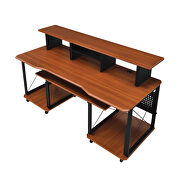 Cherry & black finish rectangular music desk additional photo 3 of 5