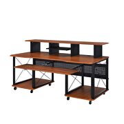 Cherry & black finish rectangular music desk by Acme additional picture 6