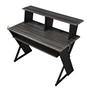 Black finish rectangular top music desk by Acme additional picture 3