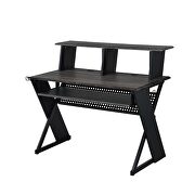 Black finish rectangular top music desk by Acme additional picture 4