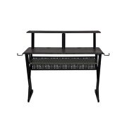Black finish rectangular top music desk by Acme additional picture 5