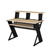 Natural & black finish rectangular top music desk by Acme additional picture 4