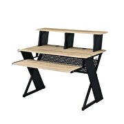 Natural & black finish rectangular top music desk by Acme additional picture 6