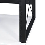 White & black finish rectangular music desk by Acme additional picture 2