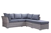 Gray finish modern patio sectional and cocktail table set by Acme additional picture 2