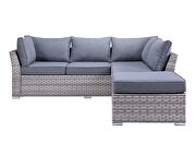 Gray finish modern patio sectional and cocktail table set by Acme additional picture 3
