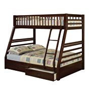 Espresso jason twin/full bunk bed & drawers by Acme additional picture 2