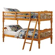 Honey oak twin/twin bunk bed by Acme additional picture 2