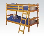 Honey oak twin/twin bunk bed by Acme additional picture 3