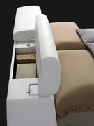 White leatherette modern bed w/ storage by Acme additional picture 2