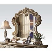 Cherry finish vanity desk, stool and mirror by Acme additional picture 3