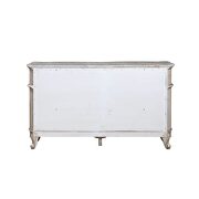 Marble & antique white dresser w/marble top by Acme additional picture 3