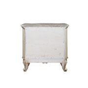Marble & antique white nightstand w/marble top by Acme additional picture 5