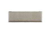 Two tone beige fabric/ charcoal & light gray finish base bench by Acme additional picture 5