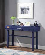 Blue finish vanity desk, chair and mirror by Acme additional picture 2