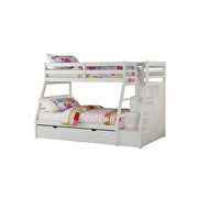 White jason twin/full bunk bed w/storage ladder & trundle by Acme additional picture 2