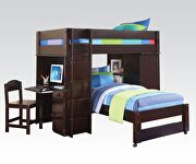 Wenge loft bed & twin bed by Acme additional picture 3