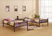 Gunmetal twin/twin bunk bed by Acme additional picture 2