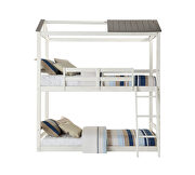 Weathered white & washed gray twin/twin bunk bed additional photo 2 of 1