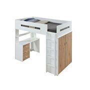 White & oak loft bed by Acme additional picture 3