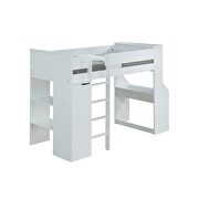 White loft bed, desk, shelves & wardrobe by Acme additional picture 2