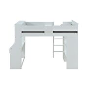 White loft bed, desk, shelves & wardrobe by Acme additional picture 3