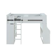 White loft bed, desk, shelves & wardrobe by Acme additional picture 4