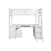 Light gray loft bed w/chest, desk & bookcase additional photo 5 of 5