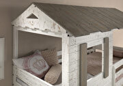 Rustic white twin/twin bunk bed additional photo 3 of 2