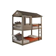 Rustic gray twin/twin bunk bed additional photo 2 of 2