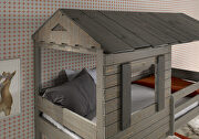 Rustic gray twin/twin bunk bed additional photo 3 of 2