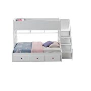 White twin/full bunk bed w/storage ladder & drawers by Acme additional picture 3