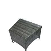 Gray fabric & gray wicker 3pc patio bistro set by Acme additional picture 11