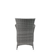 Gray fabric & gray wicker 3pc patio bistro set by Acme additional picture 6