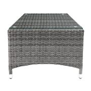 Gray fabric & gray wicker 3pc patio bistro set by Acme additional picture 10